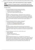 Foundations for Population Health in Community and Public Health Nursing Test Bank &vert; Complete Exam Questions & Answers