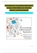 Test Bank for Accounting Information Systems 15th Edition by Marshall B&period; Romney&comma; Paul J&period; Steinbart&vert; 9781292353364&vert; All Chapters 1-24&vert; LATEST 2025