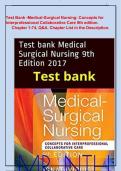 Test Bank -Medical-Surgical Nursing&colon; Concepts for  Interprofessional Collaborative Care 9th edition&period;  Chapter 1-74&comma; Q&A&period; Chapter List in the Description&period; 