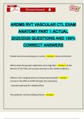 ARDMS RVT VASCULAR CTL EXAM ANATOMY PART 1 ACTUAL 2025&sol;2026 QUESTIONS AND 100&percnt; CORRECT ANSWERS