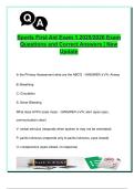 Sports First Aid Exam 1 &lpar;2025&sol;2026&rpar; &vert; 130&plus; Official Q&A on ABCs&comma; AVPU&comma; CPR&comma; Respiratory Emergencies&comma; Legal Duties & BBPs &vert; EMR&comma; Kinesiology&comma; Sports Medicine
