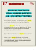 RVT ARDMS EXAM REVIEW ACTUAL 2025&sol;2026 QUESTIONS AND 100&percnt; CORRECT ANSWERS