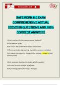 SAFE POPM 6&period;0 EXAM COMPREHENSIVE ACTUAL 2025&sol;2026 QUESTIONS AND 100&percnt; CORRECT ANSWERS