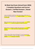 NJ Black Seal Exam &lpar;Actual Exam 2026&rpar; &vert; Complete Questions and Correct Answers &vert; Verified Answers &vert; Brand New Version&excl;
