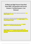 NJ Black seal High Pressure Exam Real Exam 2026 &vert; All Questions and Correct Answers &vert; Verified Answers &vert; Just Released