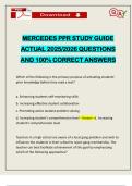 MERCEDES PPR STUDY GUIDE ACTUAL 2025&sol;2026 QUESTIONS AND 100&percnt; CORRECT ANSWERS