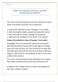 CPNRE Practice Questions and Answers with 100&percnt; Complete Solutions UPDATED&excl;&excl;&excl;