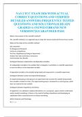 NAS 2 TCC EXAM 2026 WITH ACTUAL  CORRECT QUESTIONS AND VERIFIED  DETAILED ANSWERS&vert; FREQUENTLY TESTED  QUESTIONS AND SOLUTIONS&vert;ALREADY  GRADED A&plus;&vert;NEWEST&vert;BRAND NEW  VERSION&excl;&excl;&vert;GUARANTEED PASS