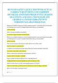 HUNTER SAFETY QUIZ 2 2026 WITH ACTUAL  CORRECT QUESTIONS AND VERIFIED  DETAILED ANSWERS&vert; FREQUENTLY TESTED  QUESTIONS AND SOLUTIONS&vert;ALREADY  GRADED A&plus;&vert;NEWEST&vert;BRAND NEW  VERSION&excl;&excl;&vert;GUARANTEED PASS 