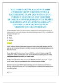 WGU D488 OA FINAL EXAM &sol;WGU D488  CYBERSECURITY ARCHITECTURE &  ENGINEERING EXAM  2026 WITH ACTUAL  CORRECT QUESTIONS AND VERIFIED  DETAILED ANSWERS&vert; FREQUENTLY TESTED  QUESTIONS AND SOLUTIONS&vert;ALREADY  GRADED A&plus;&vert;NEWEST&vert;BRAND NEW  VERSION&excl;&excl;&vert;GUARANTEED PASS