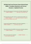 NJ Black Seal Low Pressure Exam &lpar;Actual Exam 2026&rpar; &vert; Complete Questions and Correct Answers &vert; Updated Version