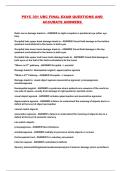PSYC 301 UBC FINAL EXAM QUESTIONS AND ACCURATE ANSWERS 