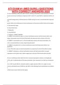 ATI EXAM &num;1 &lpar;MED SURG&period;&rpar; QUESTIONS WITH CORRECT ANSWERS 2025