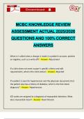 MCBC KNOWLEDGE REVIEW ASSESSMENT ACTUAL 2025&sol;2026 QUESTIONS AND 100&percnt; CORRECT ANSWERS