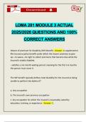 LOMA 281 MODULE 3 ACTUAL 2025&sol;2026 QUESTIONS AND 100&percnt; CORRECT ANSWERS