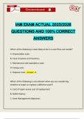 IAM EXAM ACTUAL 2025&sol;2026 QUESTIONS AND 100&percnt; CORRECT ANSWERS