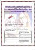 Test Bank for Kaplan and Sadocks Synopsis of Psychiatry Edition 12 All Chapters with Answers and Rationals Latest Update 2024