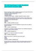 ITE 152 Final Exam 3 with Questions and Correct Answers 2025&period;