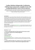 Cardiac Medicine Subspecialty Certification &lpar;CMC&reg;&rpar; Exam 2025&sol;2026 &vert; Complete Exam with Verified Questions and 100&percnt; Correct Answers