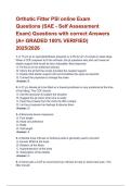 Orthotic Fitter PSI online Exam Questions &lpar;SAE - Self Assessment Exam&rpar; Questions with correct Answers &lpar;A&plus; GRADED 100&percnt; VERIFIED&rpar; 2025&sol;2026