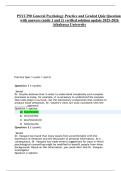 PSYC290 General Psychology Practice and Graded Quiz Questions with answers &lpar;units 1 and 2&rpar; verified solution update 2025-2026 Athabasca University