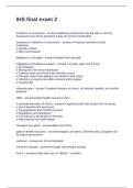 IHS final exam 2&period; Questions and Answers