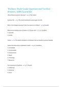 Wellness Study Guide Questions and Verified Answers&comma; 100&percnt; Guarantee