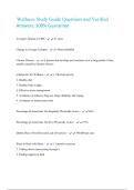 Wellness Study Guide Questions and Verified Answers&comma; 100&percnt; Guarantee