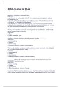 IHS Lesson 17 Quiz Questions with Solutions