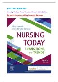 Full Test Bank For  Nursing Today&colon; Transition And Trends 10th Edition By Joann Zerwekh &comma;Ashley Zerwekh Garneau