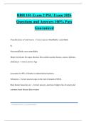 BBH 101 Exam 2 PSU Exam 2026 Questions and Answers 100&percnt; Pass Guaranteed