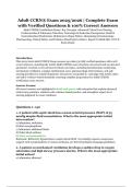 Adult CCRN&reg; Exam 2025&sol;2026 &vert; Complete Exam with Verified Questions and 100&percnt; Correct Answers