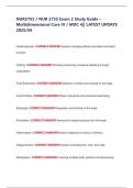 NUR2755 &sol; NUR 2755 Exam 2 Study Guide &ndash;  Multidimensional Care IV &sol; MDC 4&vert;&vert; LATEST UPDATE  2025&sol;26