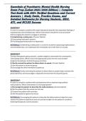 Essentials of Psychiatric Mental Health Nursing Exam Prep &lbrack;Latest 2025&sol;2026 Edition&rsqb; &vert; Complete Test Bank with 200&plus; Verified Questions and Correct Answers &vert; Study Guide&comma; Practice Exams&comma; and Detailed Rationales for Nursing Students&comma; HESI&comma; ATI&comma; and NCLEX Su
