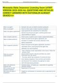 Minnesota State Insurance Licensing Exam LATEST  VERSION 2025-2026 ALL QUESTIONS AND DETAILED  CORRECT ANSWERS WITH RATIONALES ALREADY  GRADED A&plus;