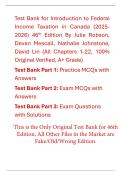 Test Bank For Introduction to Federal Income Taxation in Canada &lpar;2025-2026&rpar; 46th Edition By  Julie Robson&comma; Devan Mescall&comma; Nathalie Johnstone&comma; David Lin 