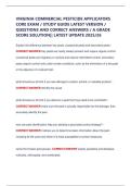 VIRGINIA COMMERCIAL PESTICIDE APPLICATORS  CORE EXAM &sol; STUDY GUIDE LATEST VERSION &sol;  QUESTIONS AND CORRECT ANSWERS &sol; A GRADE  SCORE SOLUTION&vert;&vert; LATEST UPDATE 2025&sol;26 