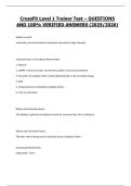 CrossFit Level 1 Trainer Test &ndash; QUESTIONS AND 100&percnt; VERIFIED ANSWERS &lpar;2025&sol;2026&rpar;
