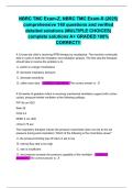 NBRC TMC Exam-Z&comma; NBRC TMC Exam-S &lpar;2025&rpar; comprehensive 140 questions and verified detailed solutions &lpar;MULTIPLE CHOICES&rpar; complete solutions A&plus; GRADED 100&percnt; CORRECT&excl;&excl; 