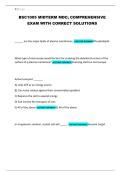 BSC1005 MIDTERM MDC&semi; COMPREHENSIVE EXAM WITH CORRECT SOLUTIONS