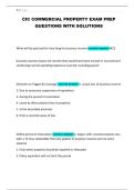 CIC COMMERCIAL PROPERTY EXAM PREP QUESTIONS WITH SOLUTIONS