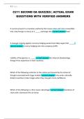C211 SECOND OA QUIZZES &vert; ACTUAL EXAM QUESTIONS WITH VERIFIED ANSWERS