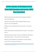 ALMS Anatomy & Physiology Pretest Exam 2026 Questions and Answers 100&percnt; Pass Guaranteed