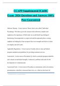 CCAPP Supplemental IC&RC Exam 2026 Questions and Answers 100&percnt; Pass Guaranteed