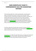 UAMS HEMATOLOGY EXAM &num;1 &vert; COMPREHENSIVE Q&A FOR GUARANTEED SUCCESS