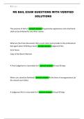 MS BAIL EXAM QUESTIONS WITH VERIFIED SOLUTIONS