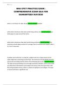 NHA CPCT PRACTICE EXAM &vert; COMPREHENSIVE EXAM Q&A FOR GUARANTEED SUCCESS