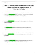 WGU C777 WEB DEVELOPMENT APPLICATIONS &vert; COMPREHENSIVE QUESTIONS WITH VERIFIED ANSWERS