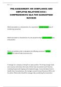 PRE-ASSESSMENT&colon; HR COMPLIANCE AND EMPLOYEE RELATIONS D432 &vert; COMPREHENSIVE Q&A FOR GUARANTEED SUCCESS