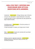 LEGL 2700 TEST 3 EPSTEIN UGA  EXAM BRAND NEW OFFICIAL  QUESTIONS WITH ANSWERS&period;